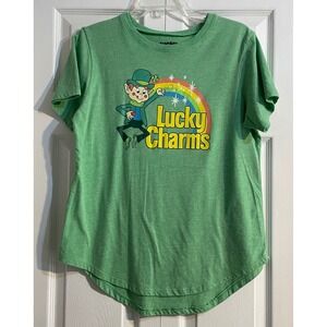 Lucky Charms Leprechaun‎ Rainbow Graphic Tee Shirt Women XL
